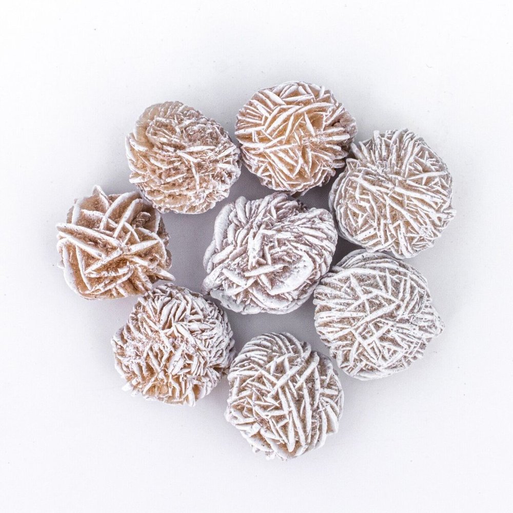 1/4 lb Small Desert Rose Sand Selenite Gypsum Rose Gemstone Crystals Rock Baryte